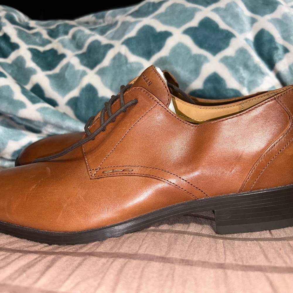 Men's Brown Leather Dress Shoes size 9.5